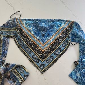 shein off the shoulder tie top!!